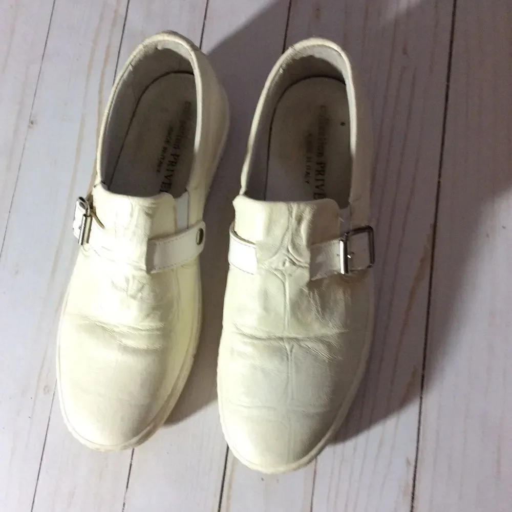 COLLECTION PRIVEE? Leather Shoes Off White size 38 - Picture 8 of 8